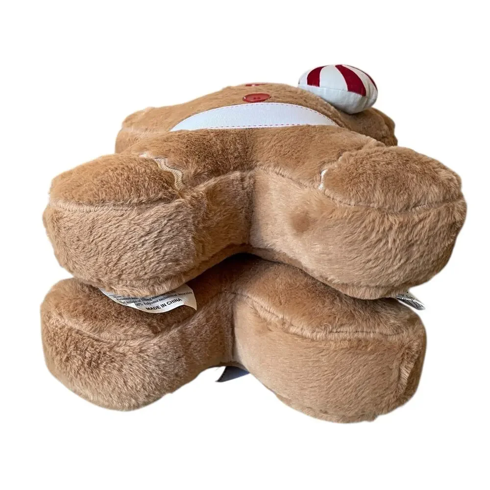 NEW Martha Stewart Faux Fur GINGERBREAD Pillows 18x13 Set of 2 Christmas Decor